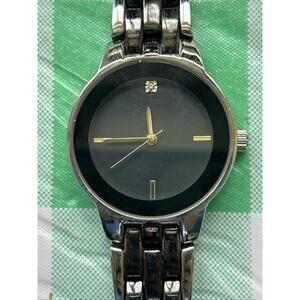 FMD Silver Tone Black Dial Women’s Quartz Watch